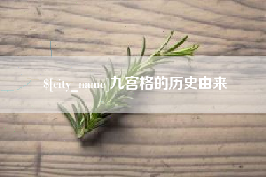 桂阳九宫格的历史由来