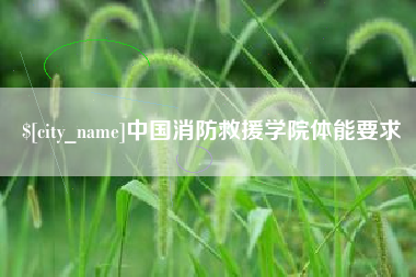 桂阳中国消防救援学院体能要求
