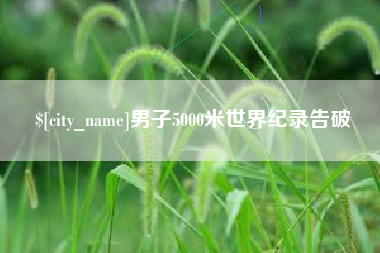 桂阳男子5000米世界纪录告破
