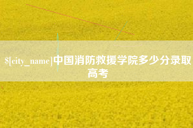 桂阳中国消防救援学院多少分录取高考