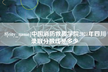 桂阳中国消防救援学院2021年四川录取分数线是多少
