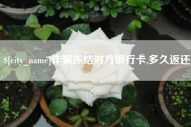 桂阳诈骗冻结对方银行卡,多久返还