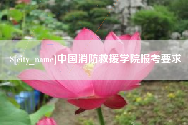 桂阳中国消防救援学院报考要求