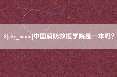 桂阳中国消防救援学院是一本吗？