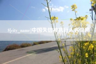 桂阳中国失信被执行人名单网