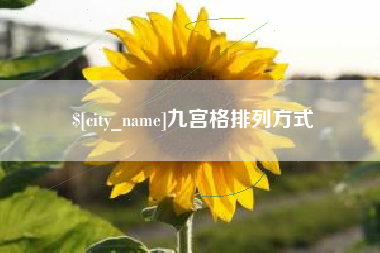 桂阳九宫格排列方式