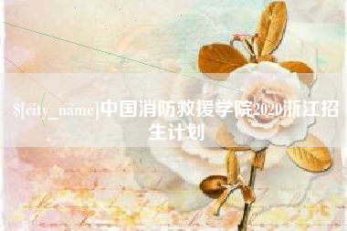 桂阳中国消防救援学院2020浙江招生计划