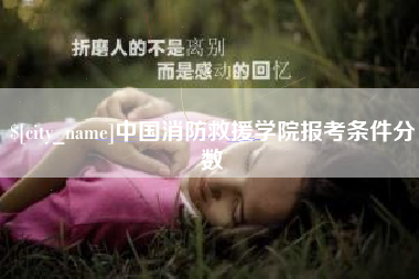 桂阳中国消防救援学院报考条件分数