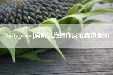 桂阳消防设施操作员证真伪查询
