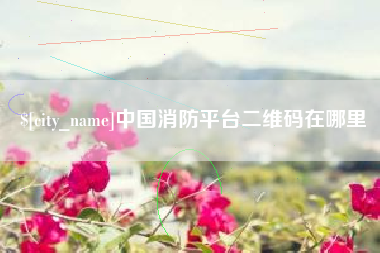 桂阳中国消防平台二维码在哪里