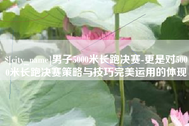 桂阳男子5000米长跑决赛-更是对5000米长跑决赛策略与技巧完美运用的体现