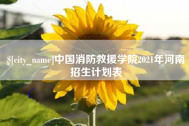 桂阳中国消防救援学院2021年河南招生计划表