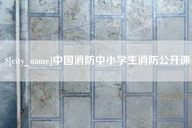 桂阳中国消防中小学生消防公开课