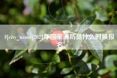 桂阳2021年国家消防员什么时候报名
