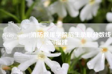 桂阳消防救援学院招生录取分数线2020福建