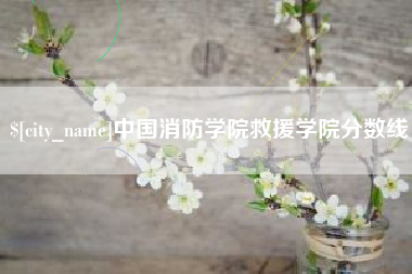 桂阳中国消防学院救援学院分数线