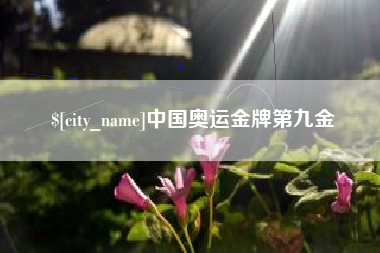 桂阳中国奥运金牌第九金