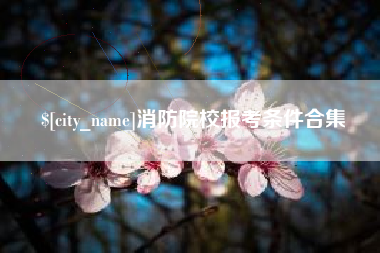 桂阳消防院校报考条件合集